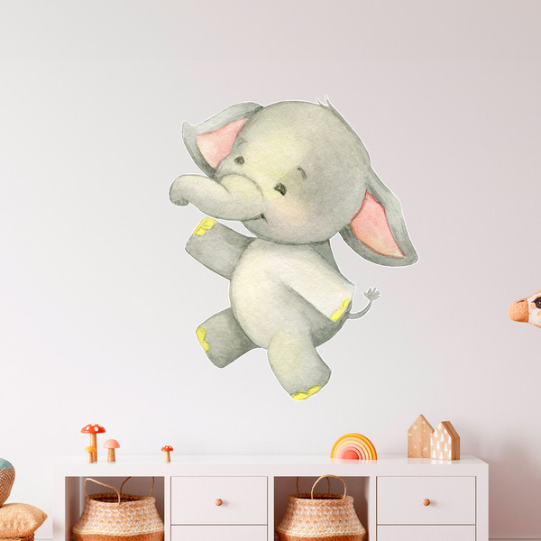 Stickers pour enfants: Éléphant heureux