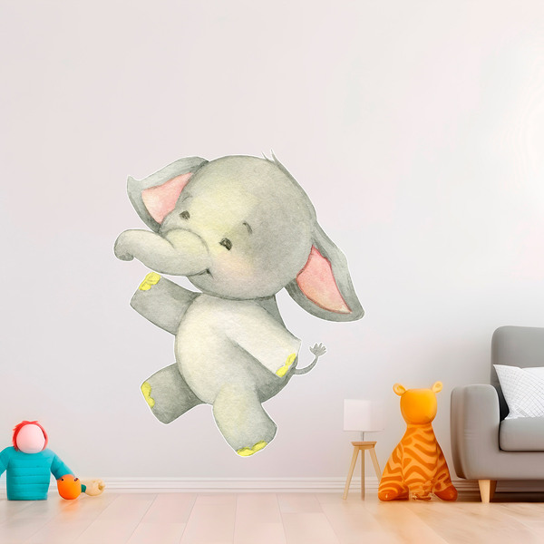 Stickers pour enfants: Éléphant heureux