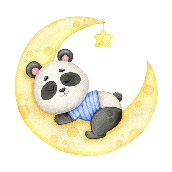 Stickers pour enfants: Le anda dort sur la lune