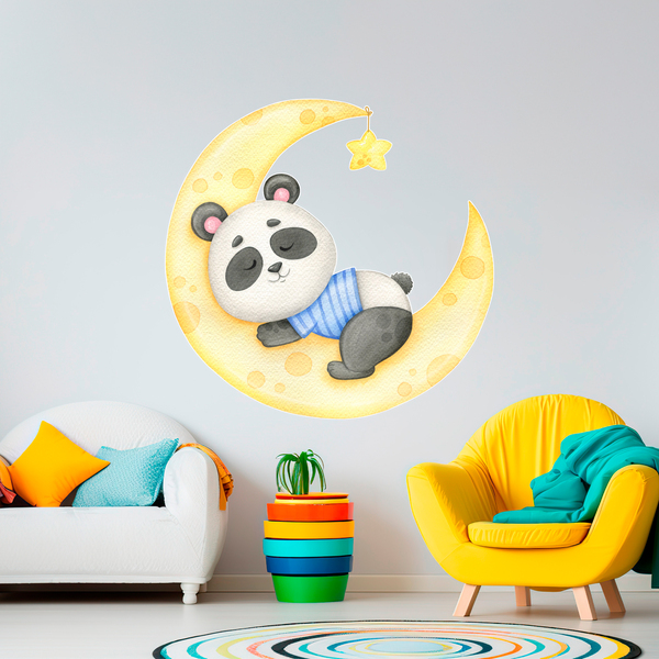 Stickers pour enfants: Le anda dort sur la lune