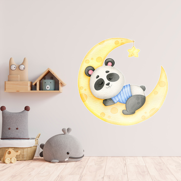 Stickers pour enfants: Le anda dort sur la lune