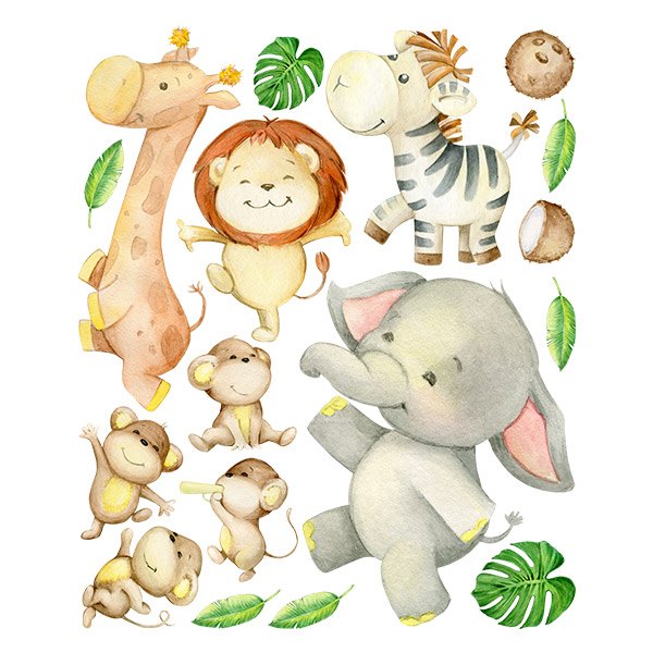 Stickers pour enfants: Animaux de la jungle africaine