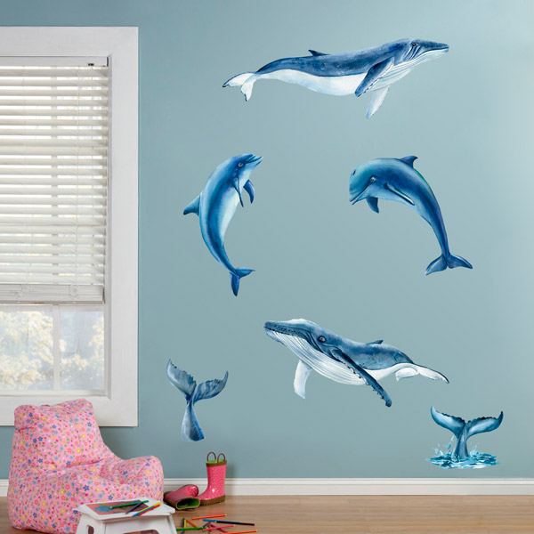 Stickers pour enfants: Baleines et Dauphins