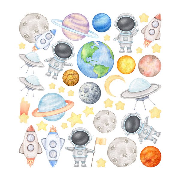 Stickers pour enfants: Kit d'espace