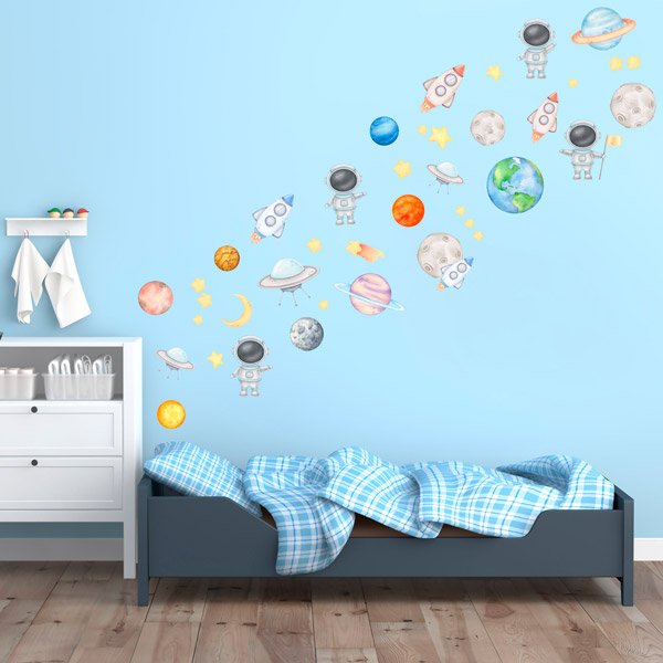 Stickers pour enfants: Kit d'espace