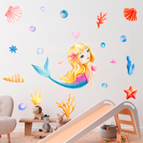 Stickers pour enfants: Sirène blonde 3