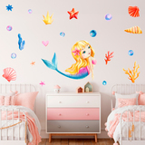 Stickers pour enfants: Sirène blonde 5