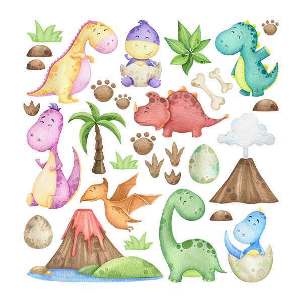 Stickers pour enfants: Kit des Dinosaures