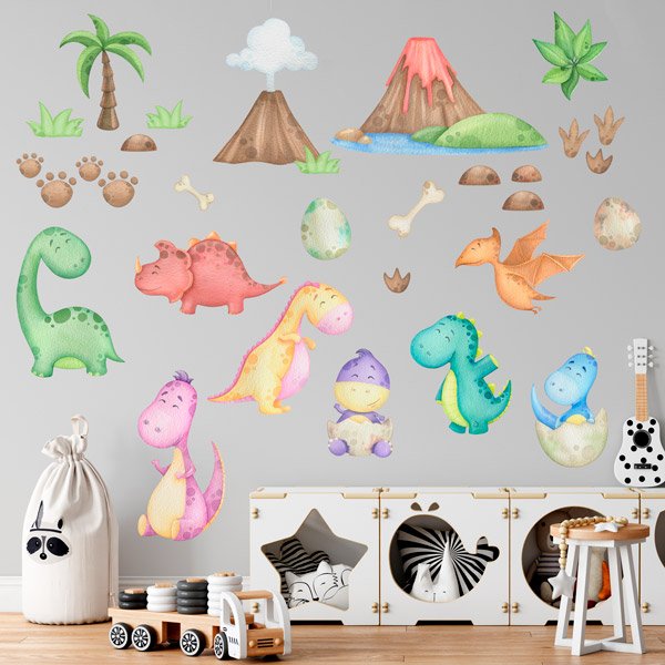 Stickers pour enfants: Kit des Dinosaures