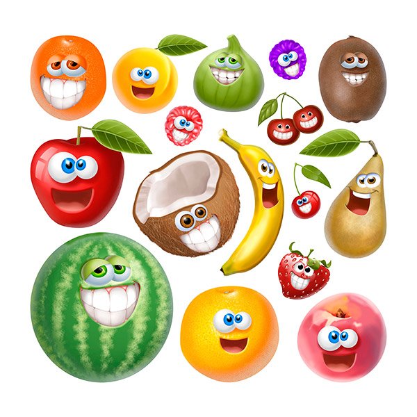 Stickers pour enfants: Kit de Fruits