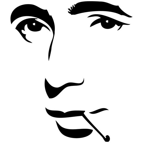 Stickers muraux: Visage de humphrey bogart