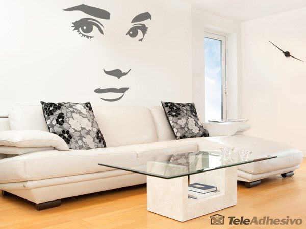 Stickers muraux: Audrey Hepburn face