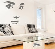 Stickers muraux: Audrey Hepburn face 3