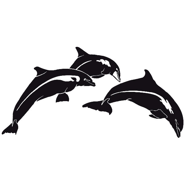 Stickers muraux: Dauphins heureux