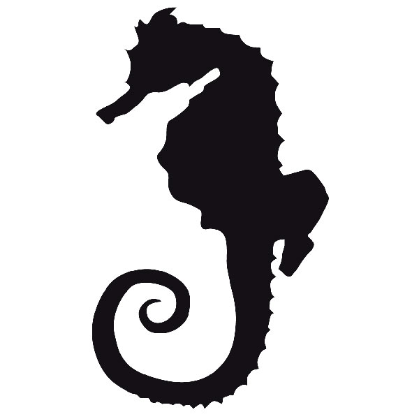 Stickers muraux: Sea Horse Silhouette