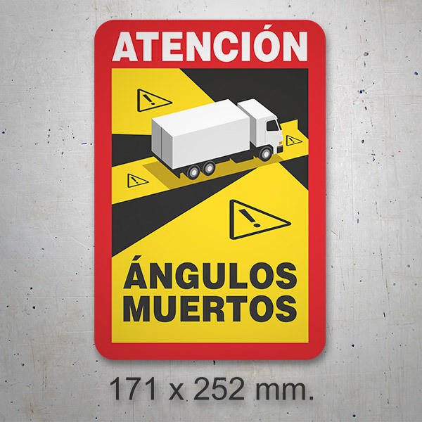 Autocollants: Attention aux Angles Morts pour les Camions dans E