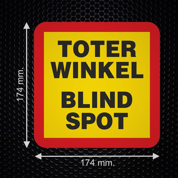 Autocollants: Toter Winkel Blind Spot Allemand