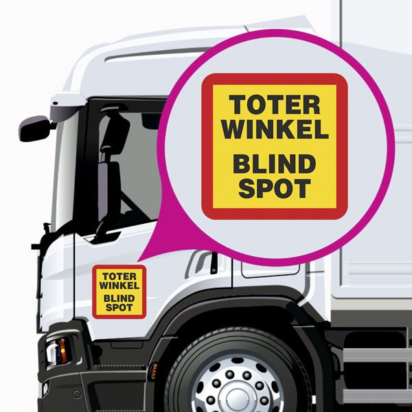 Autocollants: Toter Winkel Blind Spot Allemand