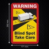 Autocollants: Warning, Blind Spot Take Care Camion 3