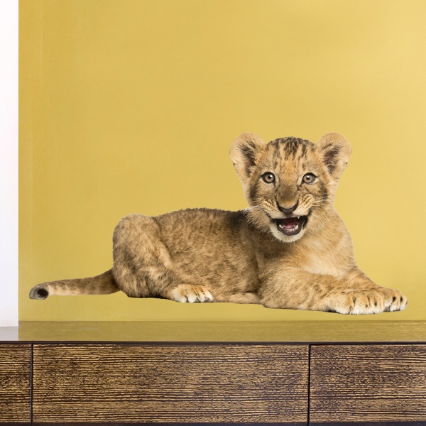 Stickers muraux: Lionceau rugissant