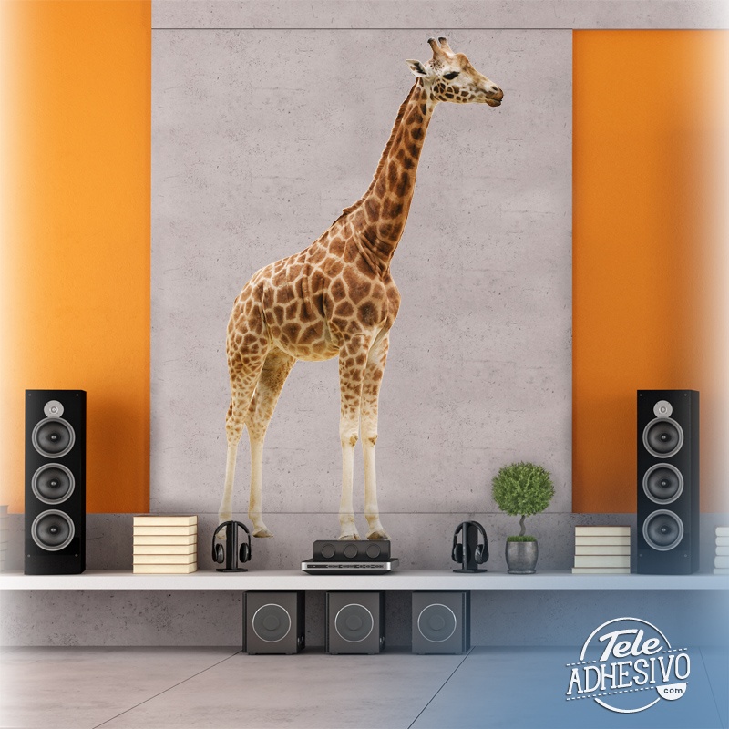 Sticker mural Girafe