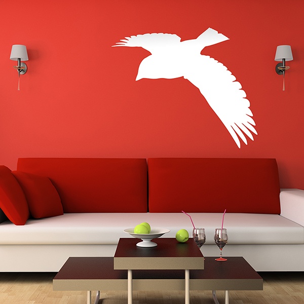 Stickers muraux: Silhouette de pigeon volant