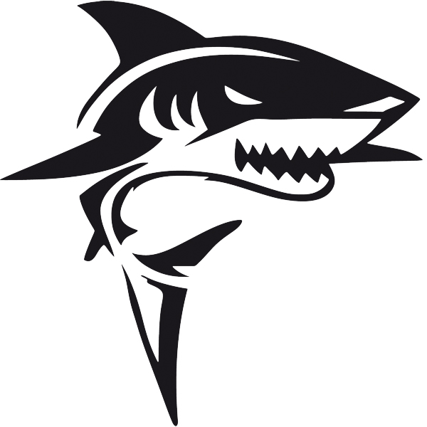 Autocollants: Requin attaquant