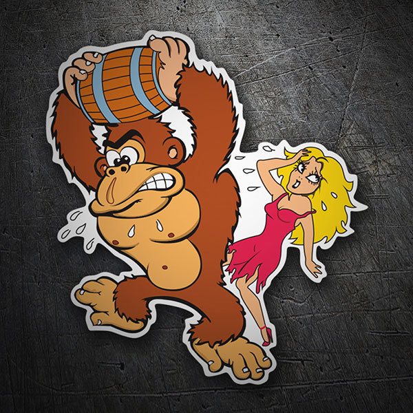 Autocollants: Donkey Kong avec Lady
