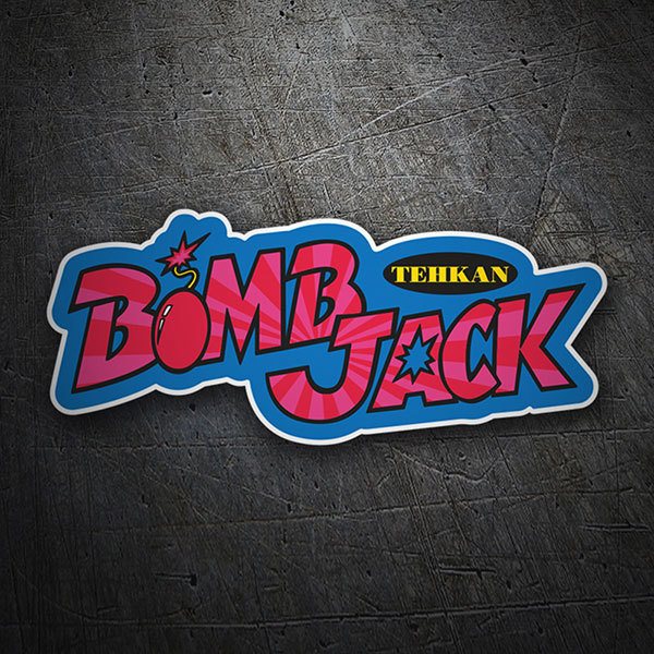 Autocollants: Bomb Jack Logo avec Style R&eacute;tro