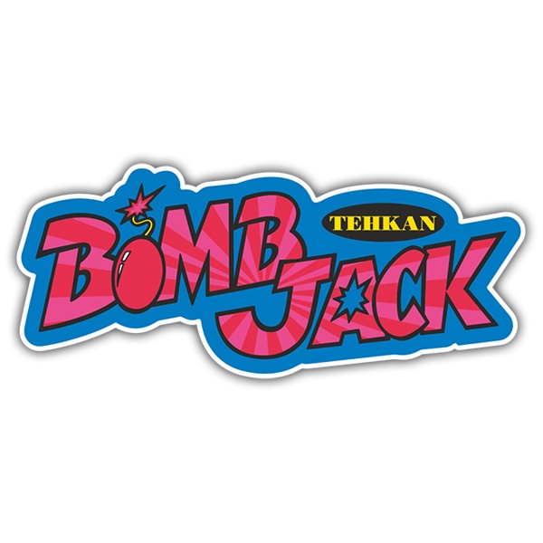 Autocollants: Bomb Jack Logo avec Style R&eacute;tro