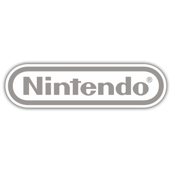 Autocollants: Logo Nintendo gris
