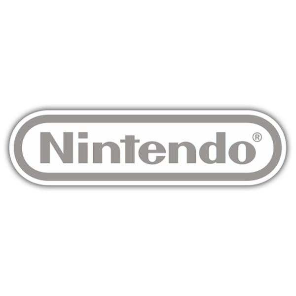 Autocollants: Nintendo Logo gris 0