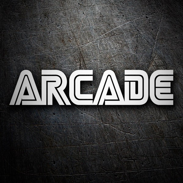 Autocollants: Mot Arcade en Typographie R&eacute;tro