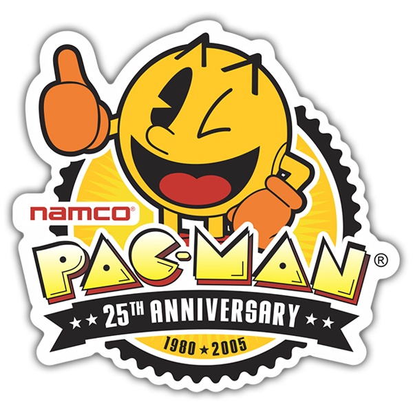 Autocollants: Pac-Man 25ème anniversaire