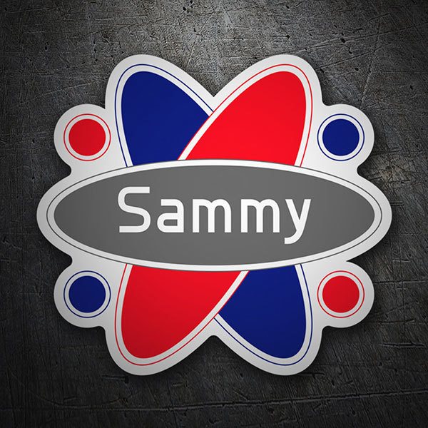 Autocollants: Logo Sammy Corporation en Fondo Gris Oscuro