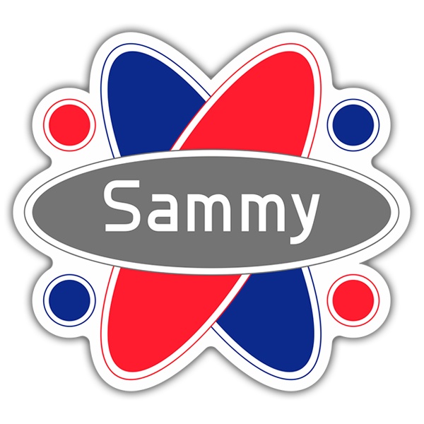 Autocollants: Logo Sammy Corporation en Fondo Gris Oscuro