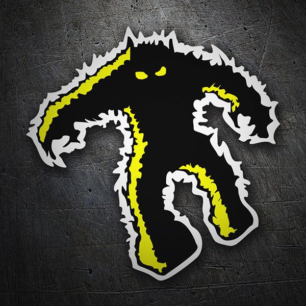 Autocollants: Space Invaders Monster yellow