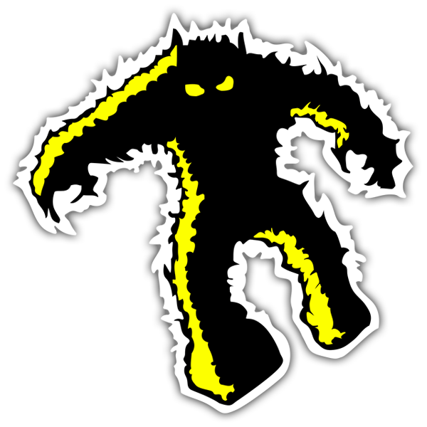 Autocollants: Space Invaders Monster yellow