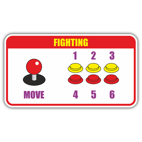 Autocollants: Commandes d'arcade Fighting