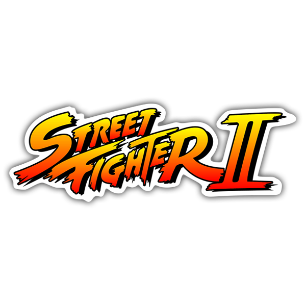 Autocollants: Street Fighter II Logo Ombre