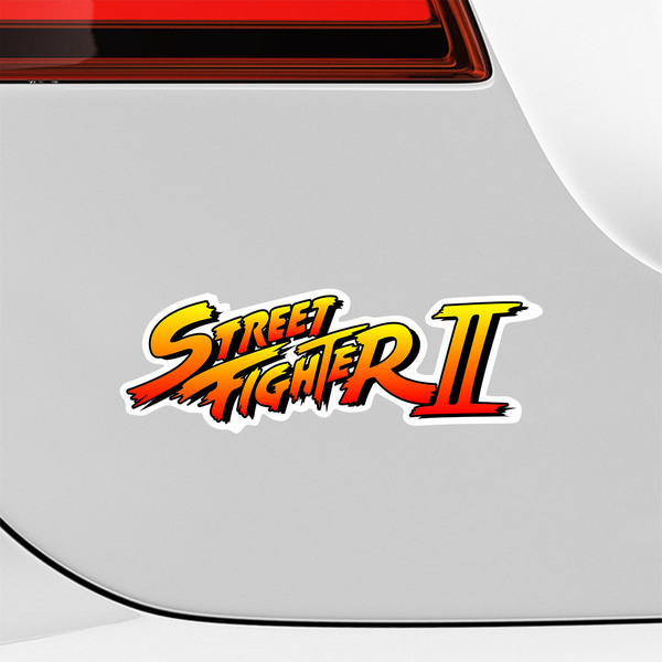 Autocollants: Street Fighter II Logo Ombre