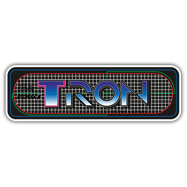 Autocollants: TRON en Lettres Majuscules avec D&eacute;grad&eacute; de Couleur