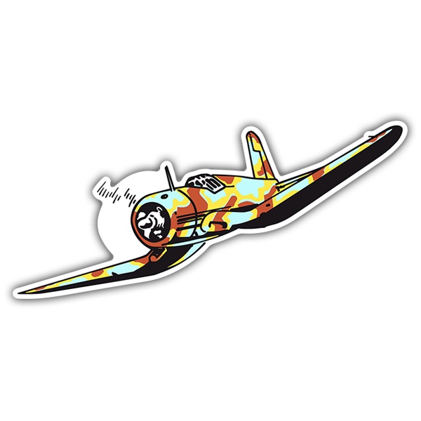 Autocollants: Atari Time Pilot avec Avion en Vol