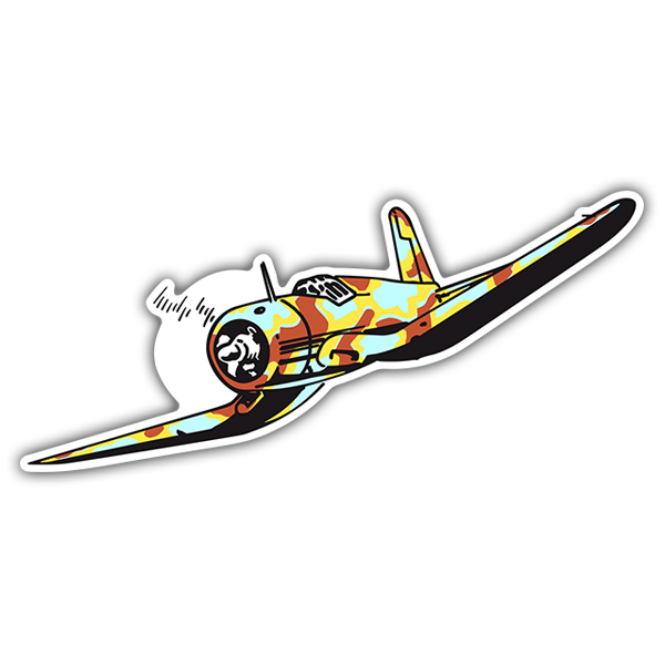 Autocollants: Atari Time Pilot avec Avion en Vol