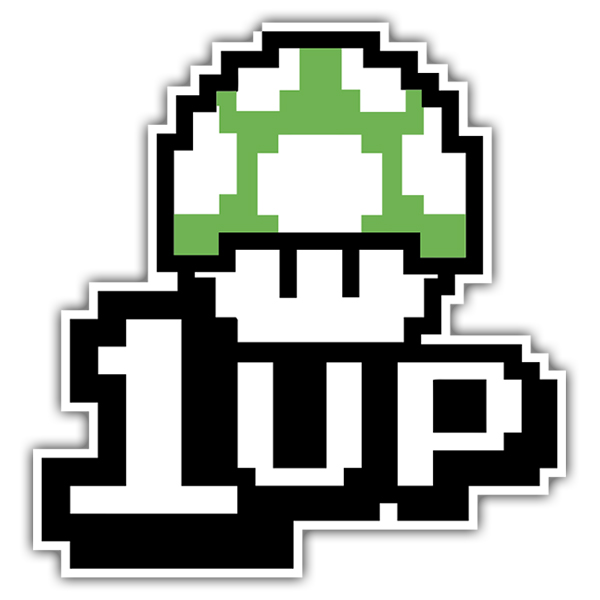 Autocollants: Champignon 1-UP