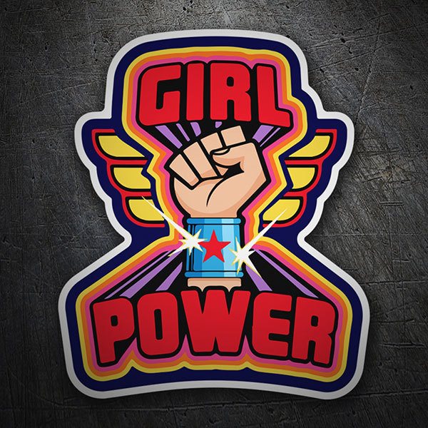 Autocollants: Girl Power Wonder Woman