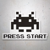 Autocollants: Space Invaders Martien Press Start 3