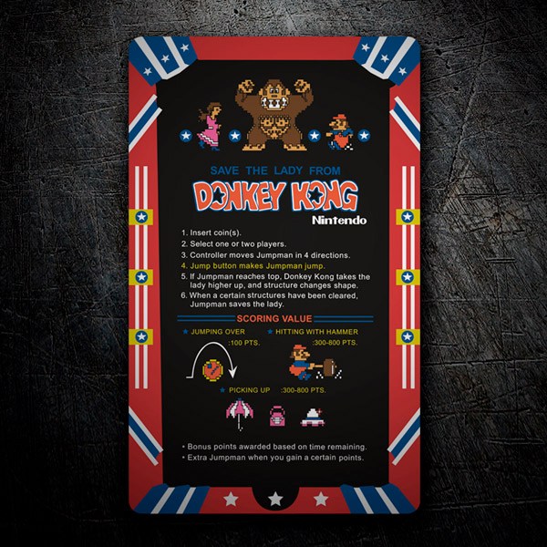 Autocollants: Donkey Kong Nintendo