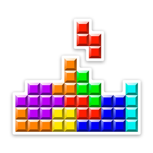 Autocollants: Tetris Bloc de Pièces