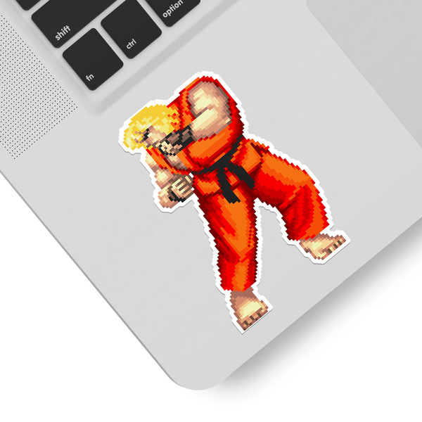 Autocollants: Street Fighter Ken Pixel 16 Bits